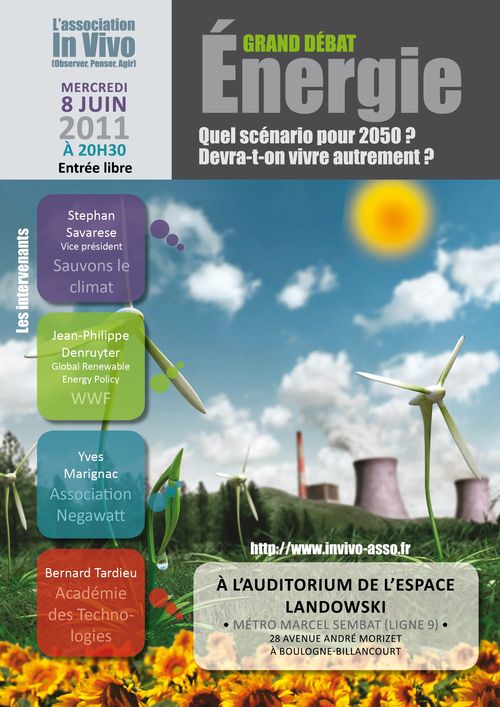 Invivo2011 affiche débat sur Energie