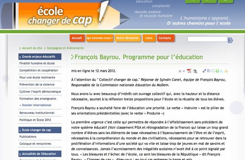 Ecole changer de cap